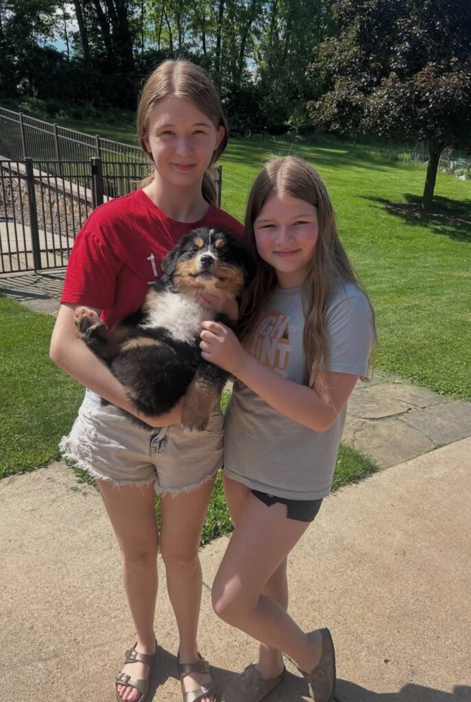 The Whitaker Family at home with Fern
