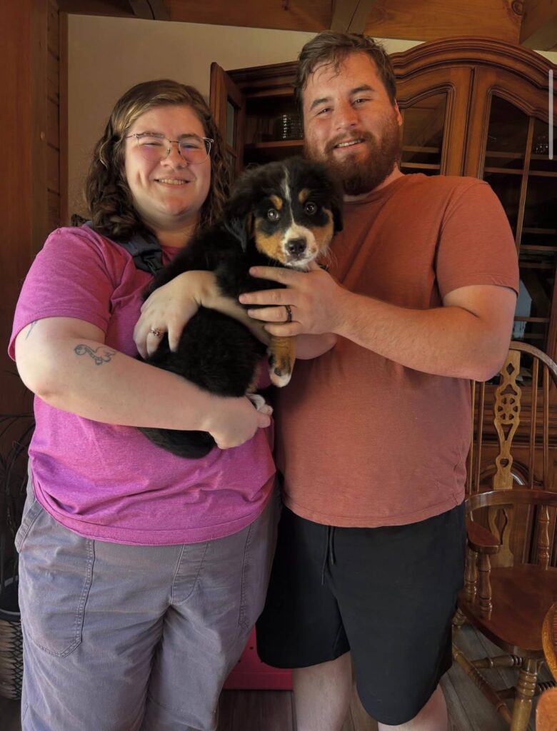 Dan & Kerry Ostrander at home with Delilah