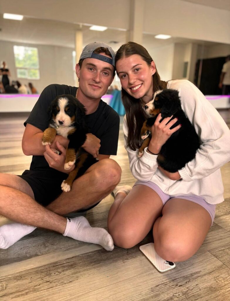 Bianca Tomlin at home with Bruno