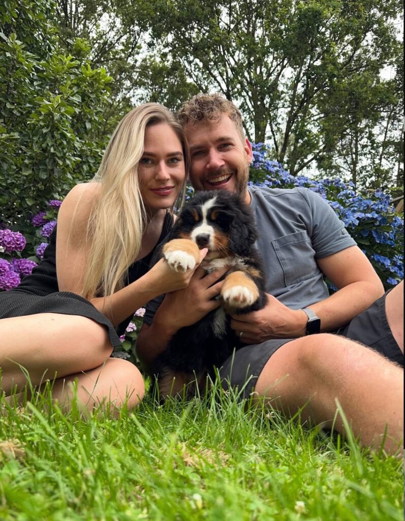 The Kowalski Family at home with Poppy