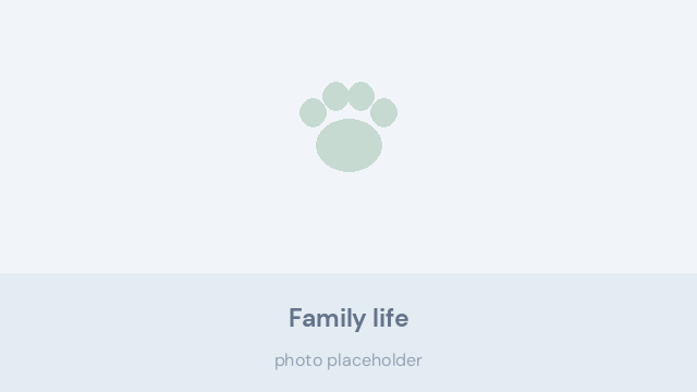 Family sitting on a sofa with a large Bernese Mountain Dog beside them