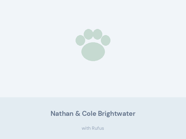 Nathan & Cole Brightwater at home with Rufus