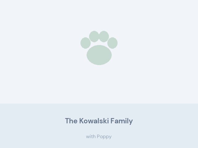 The Kowalski Family at home with Poppy